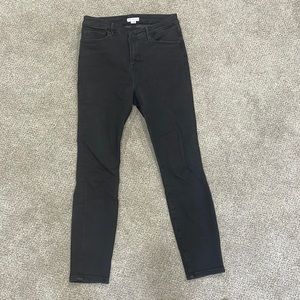 Good American Cross Over Black Jeans Size 6